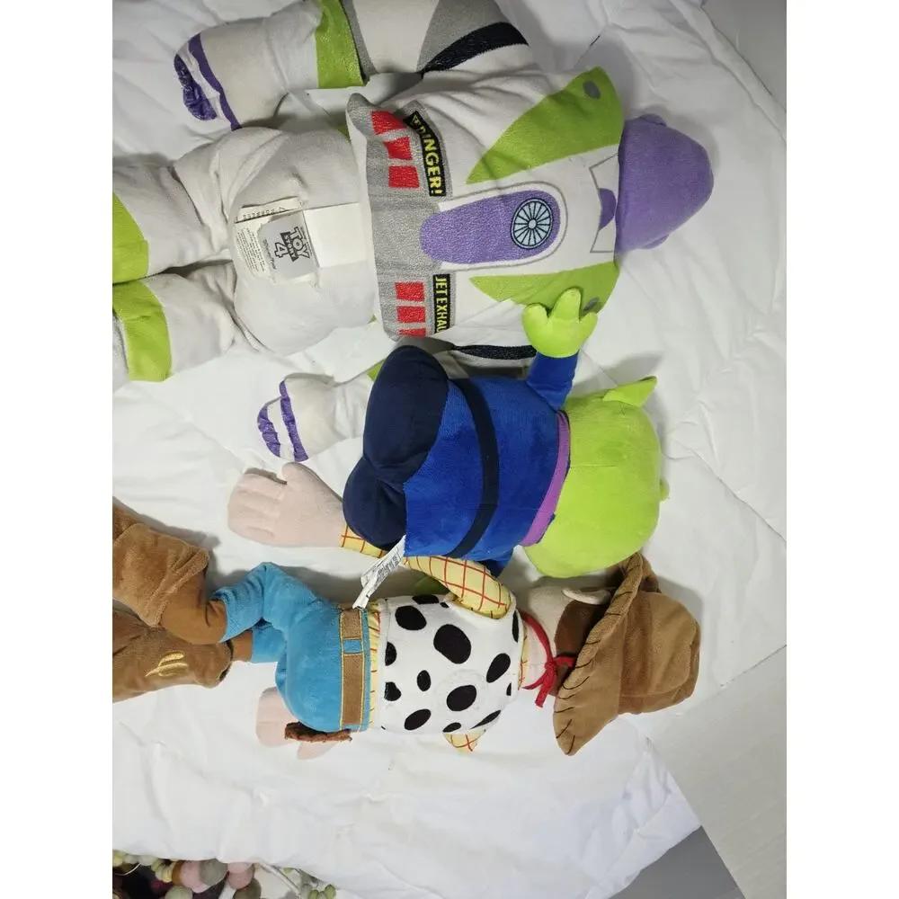 Disney Toy Story Woody 24”Buzz Lightyear 21” Alien 11' Large Stuffed Plush Jumbo
